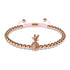 Pina colada | Or rose 18 carats | Rose | Ananas Cristal | Bracelet Charmballa en macramé